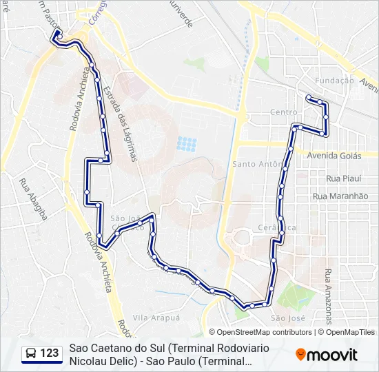 123 Bus Line Map