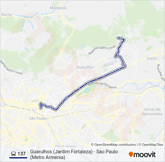 137 Bus Line Map