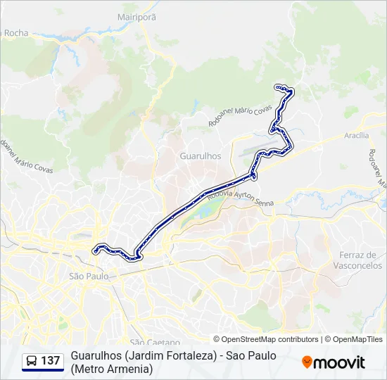 137 Bus Line Map