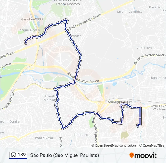 139 Bus Line Map