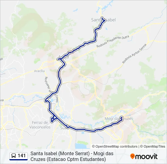 141 Bus Line Map
