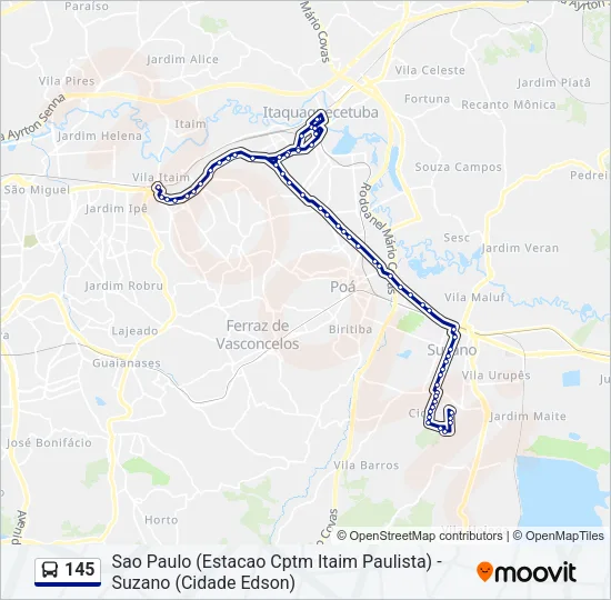 145 Bus Line Map