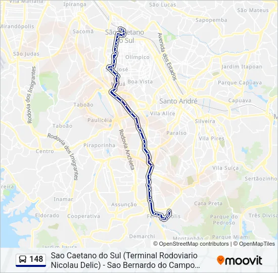 148 Bus Line Map