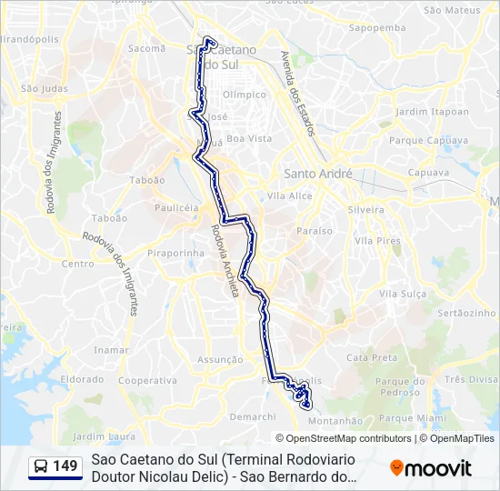 149 Bus Line Map