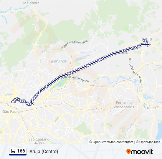 166 Route: Schedules, Stops & Maps - Aruja (Centro) (Updated)