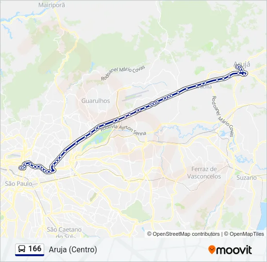 166 Bus Line Map