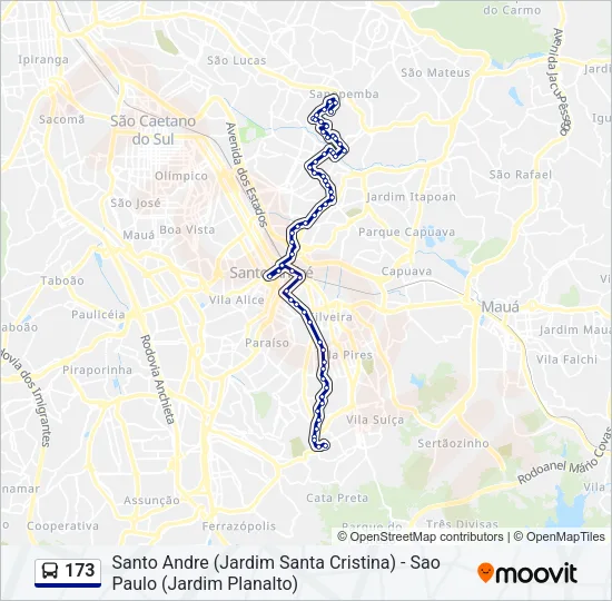 173 Bus Line Map