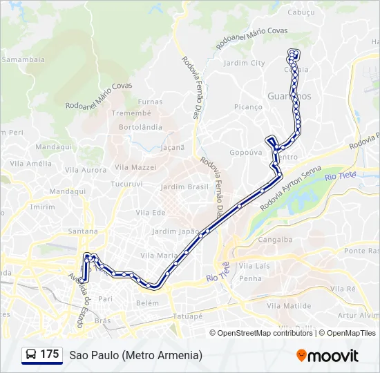 175 Bus Line Map