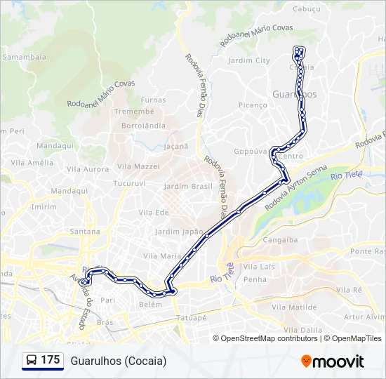 175 Bus Line Map