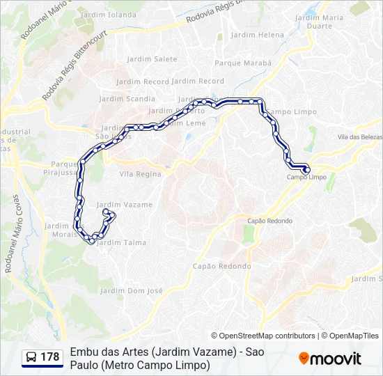178 Bus Line Map