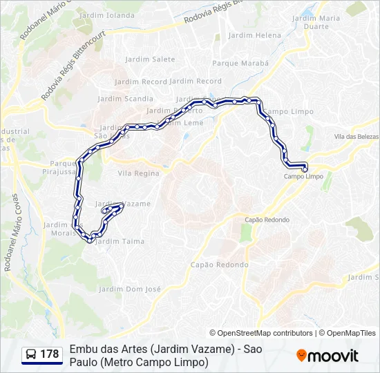 178 Bus Line Map
