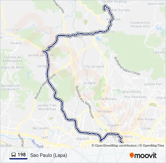 198 Bus Line Map