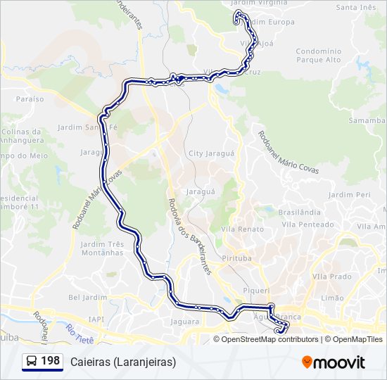 198 bus Line Map