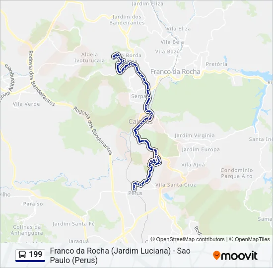 199 Bus Line Map