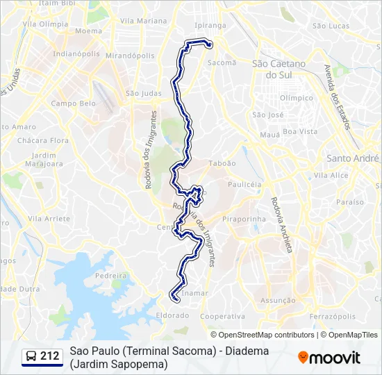 212 Bus Line Map