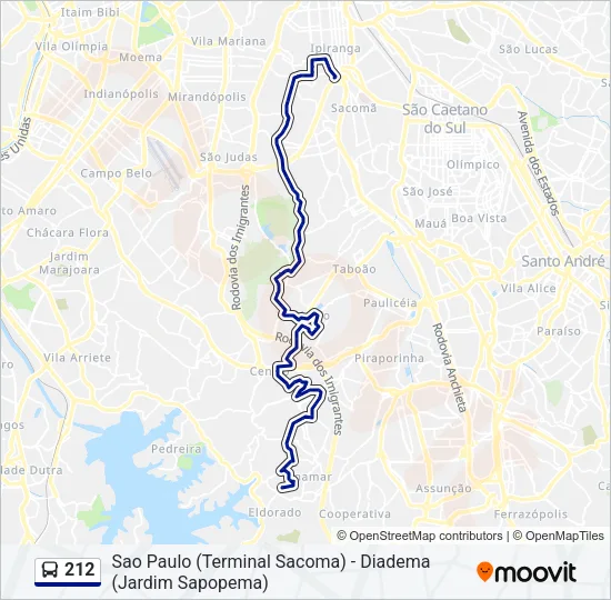 212 Bus Line Map