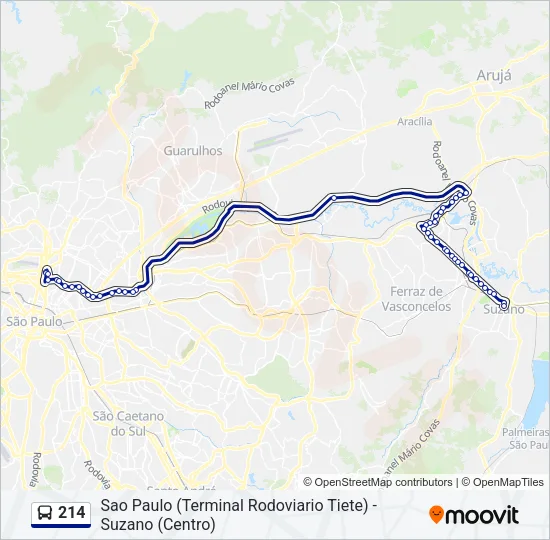 214 Bus Line Map