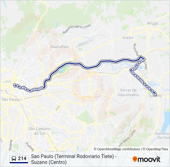 214 Bus Line Map