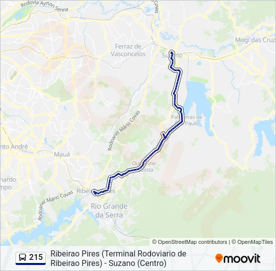 215 Bus Line Map