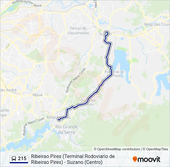 215 Bus Line Map
