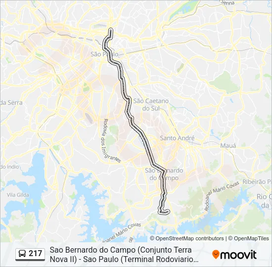 217 Bus Line Map