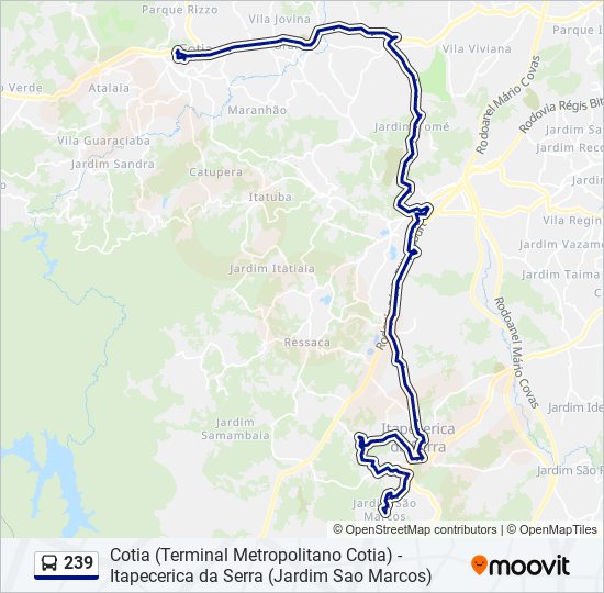 239 bus Line Map