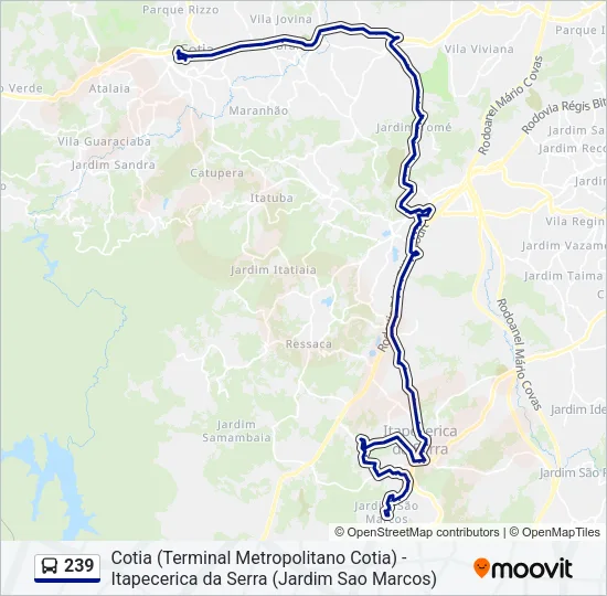 239 Bus Line Map