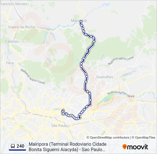 240 Bus Line Map