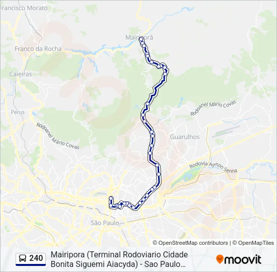 240 Bus Line Map