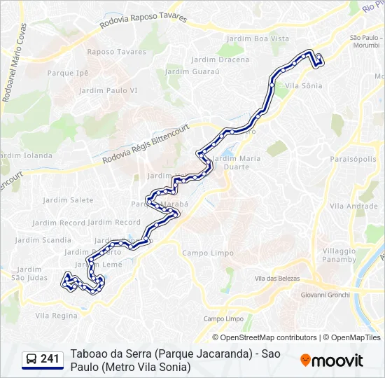 241 Bus Line Map