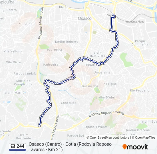 244 Bus Line Map