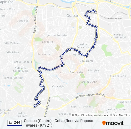 244 Bus Line Map