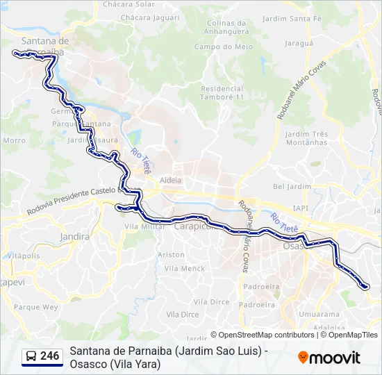 246 Bus Line Map