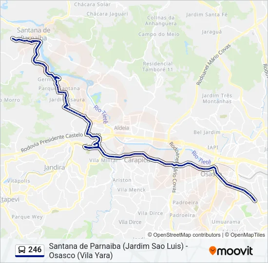 246 Bus Line Map