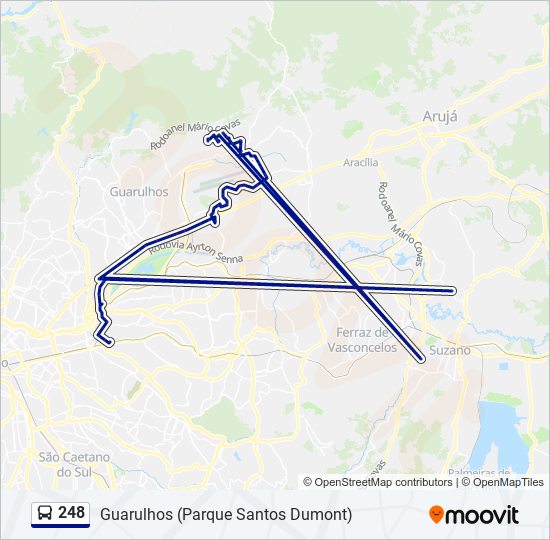 Mapa de 248 de autobús