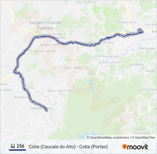 256 Bus Line Map