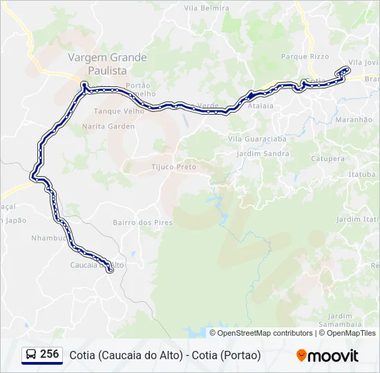 256 Bus Line Map