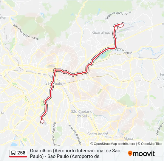 258 Bus Line Map