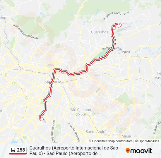 258 Bus Line Map