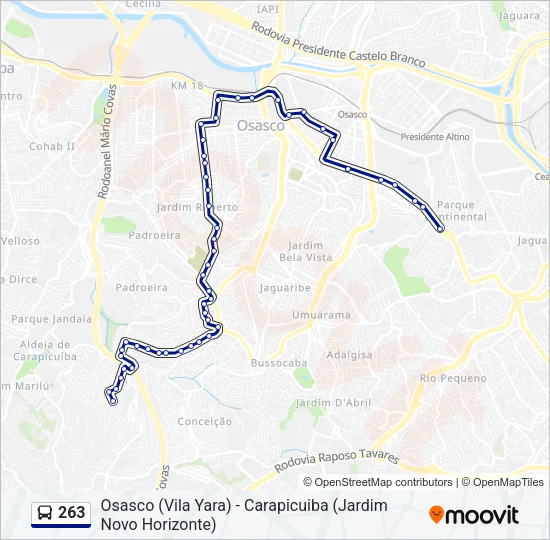 263 Bus Line Map