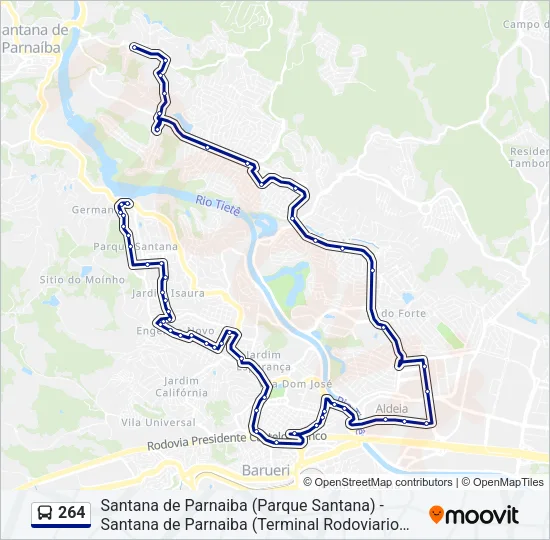 264 Bus Line Map