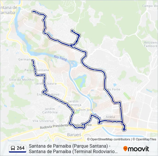 264 Bus Line Map