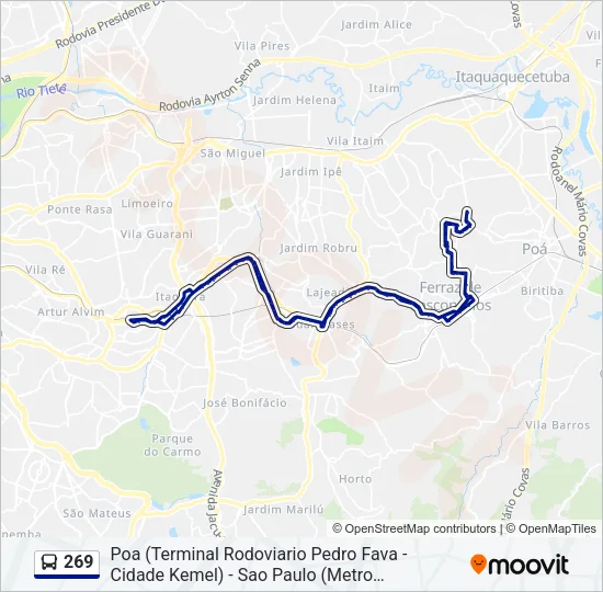 269 Bus Line Map