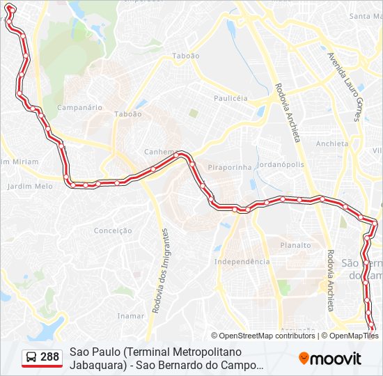 288 bus Line Map