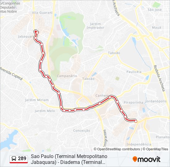 Rota da linha 38d: horários, paradas e mapas - Jardim Paineiras ↔ Terminal  Diadema (Atualizado)