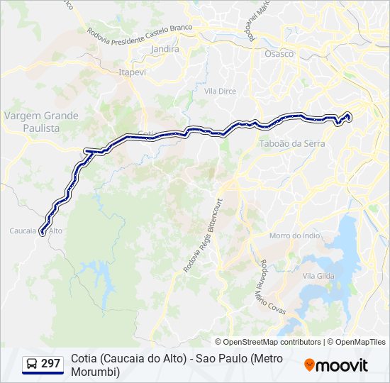 297 bus Line Map