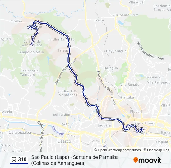 310 Bus Line Map