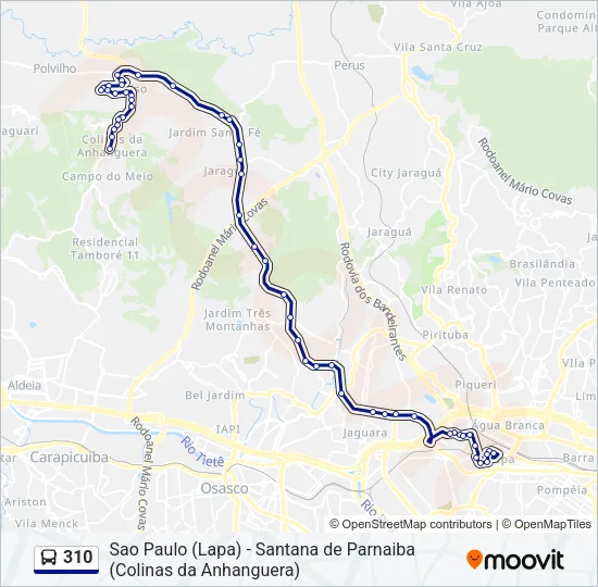 310 Bus Line Map
