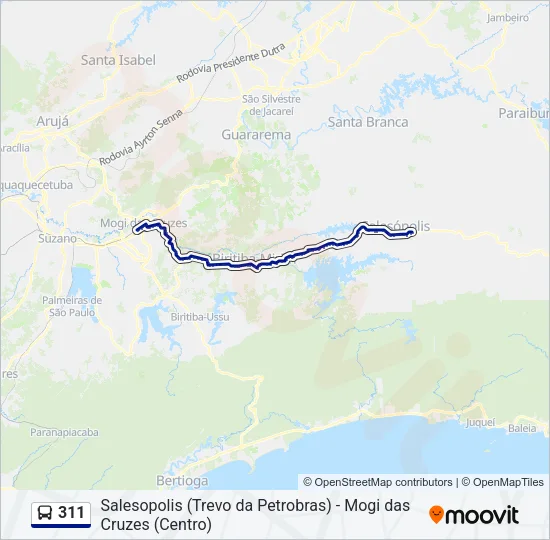 311 Bus Line Map