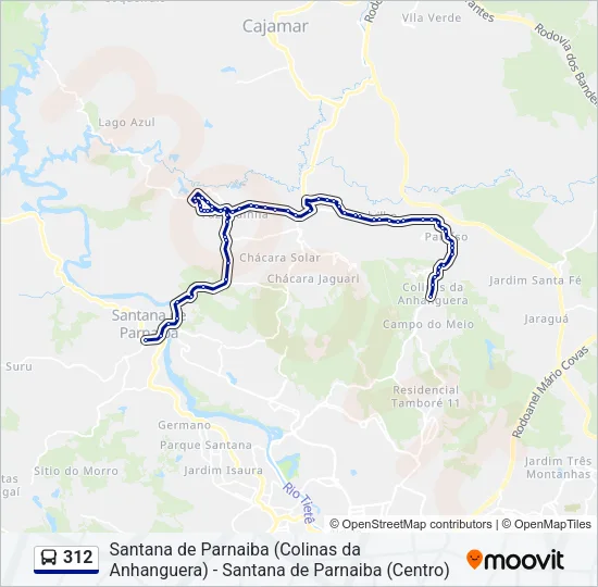 312 Bus Line Map